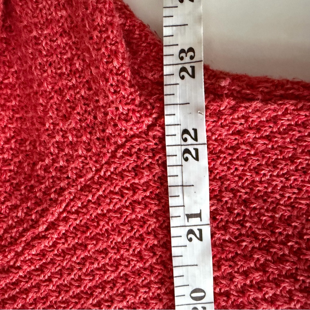 J. Jill Womens V-neck Sweater Cotton Blend Brick Red Size Large - Picture 9 of 10